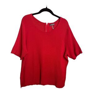 Basler Short Sleeve Dress Top Style Seabreeze‎ in Red Size 20 NWT